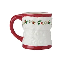 Winterberry Santa Figural Mug