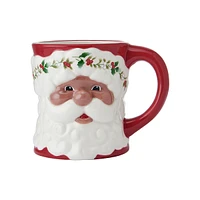 Winterberry Santa Figural Mug