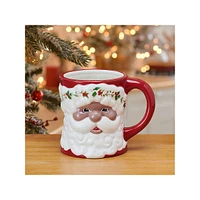 Winterberry Santa Figural Mug