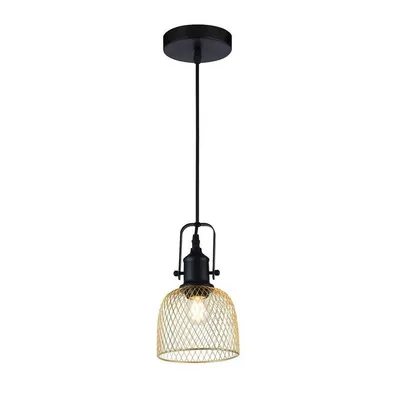 Pendant Light, 5.5 '' Width, From The Brentford Collection, Black And Gold