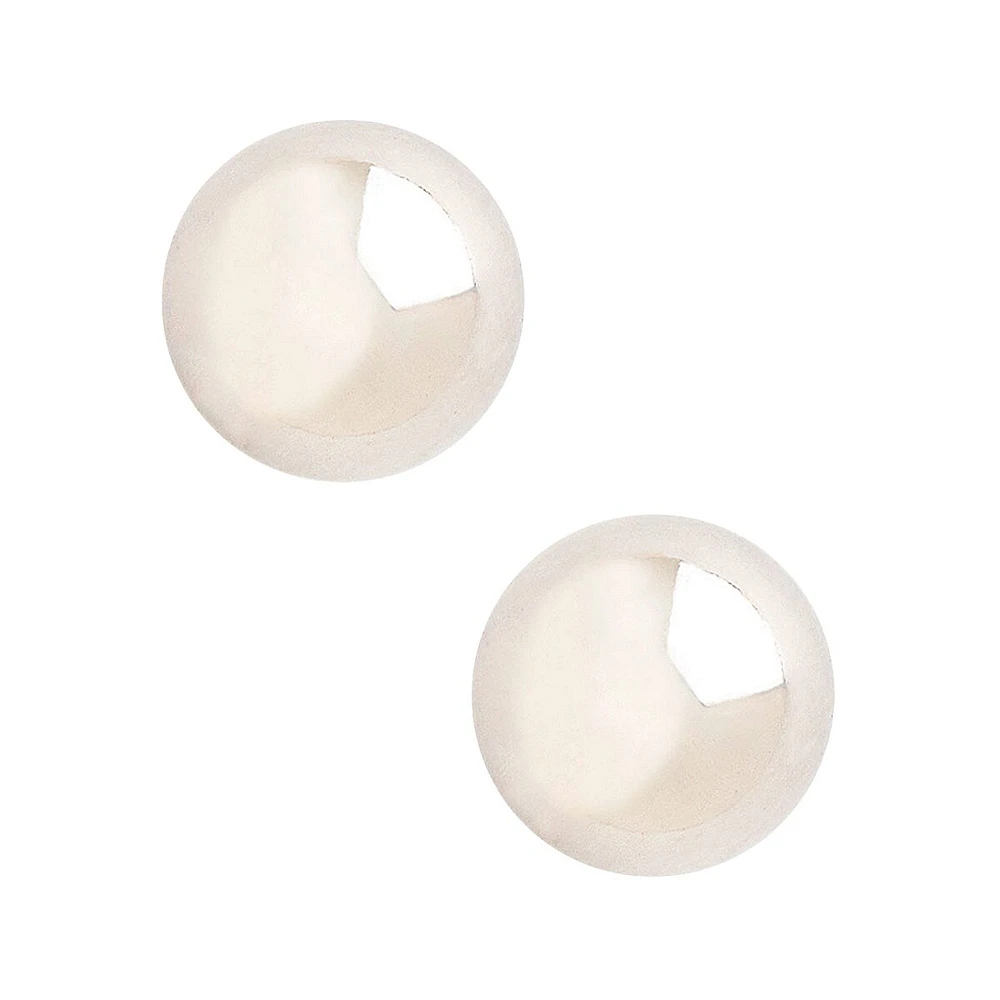 Boutons d'oreilles À boule 6 mm en or blanc 14 ct