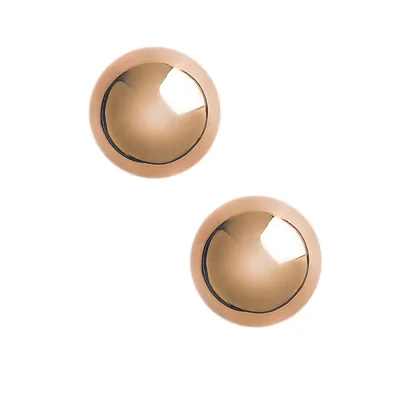 14K Rose Gold Ball Earrings