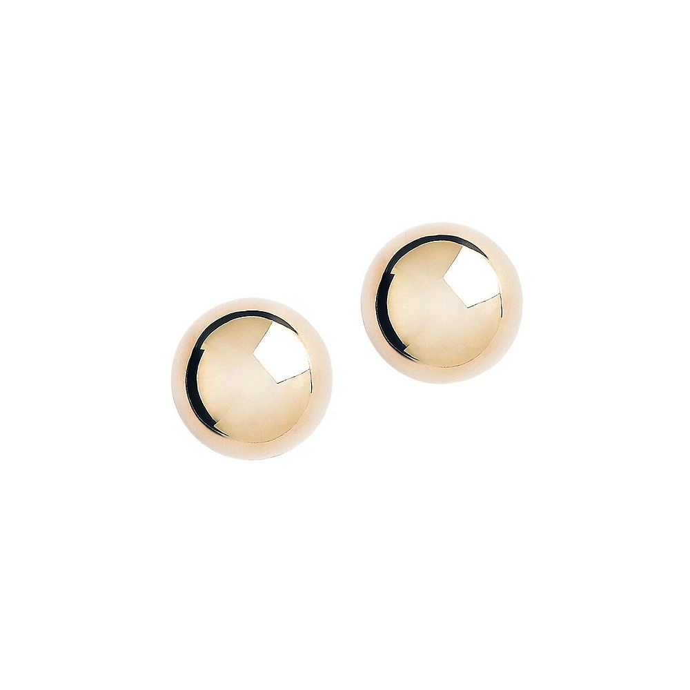 14K Yellow Gold Ball Earrings