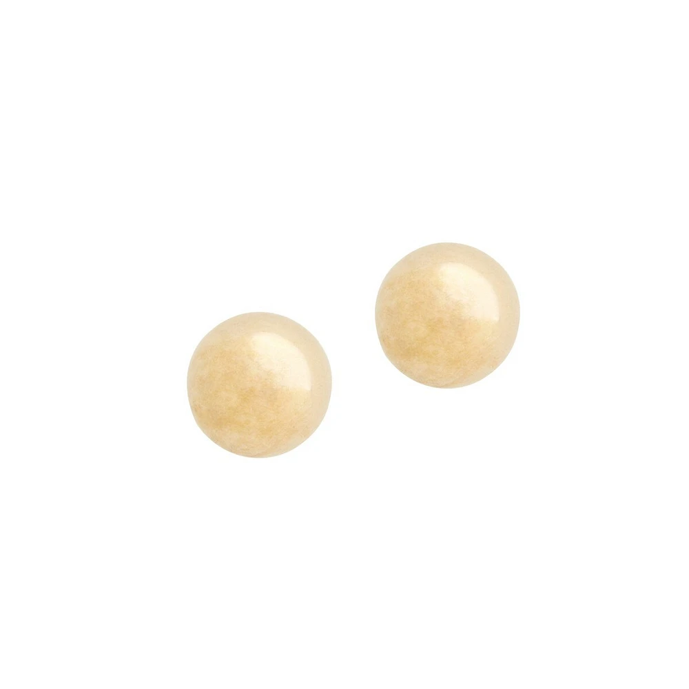 14K Yellow Gold Ball Earrings