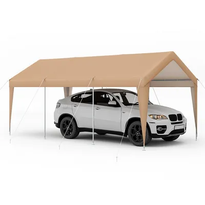 10x20ft Patio Heavy Duty Carport Garage Steel All-weather Tent Outdoor Shelter