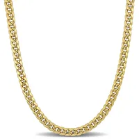 Cuban Link Chain Necklace In 10k Yellow Gold
