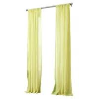 Sun Textile Lourde Rod Pocket Crushed Sheer Curtain Panel - 84-Inch