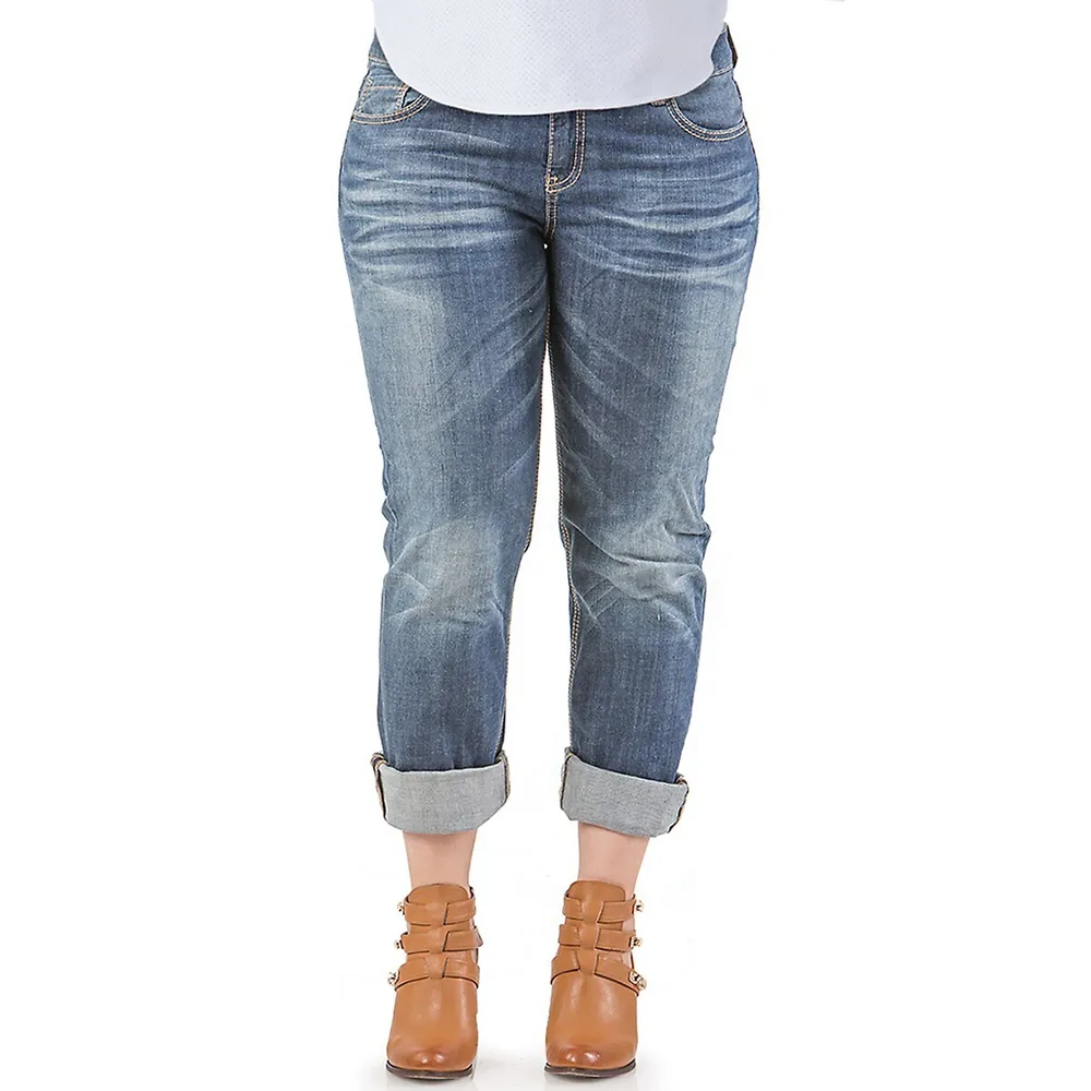 bekymre Skinnende bemærkede ikke Standards & Practices Plus Women's Stretch Whisker Boyfriend Premium Jeans  | Upper Canada Mall