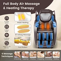 Zero Gravity Sl Track Full Body Massage Chair With Voice Control Heat Foot Roller