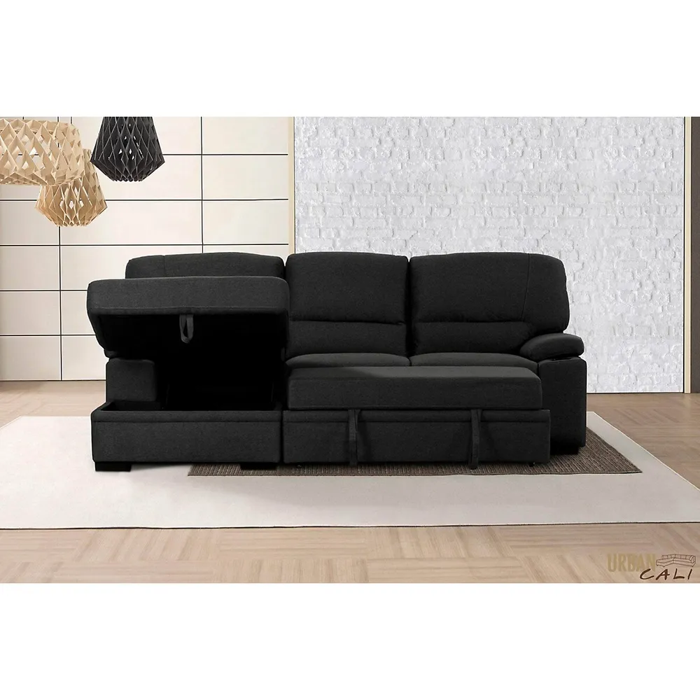 Anaheim Ii Condo Sleeper Sectional Sofa Bed With Storage Chaise