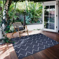 Raya Washable Wavy Striped Textured Indoor Outdoor Area Rug