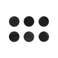 6-Piece Natural Marble Stone Coaster Set