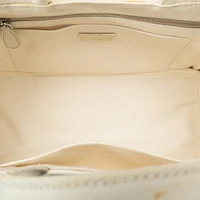 Pre-loved Feather-trimmed Canapa Satchel