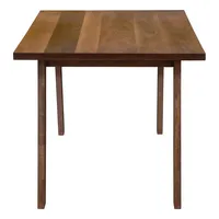 Dining Table, 60" Rectangular, Kitchen, Dining Room, Brown Veneer, Wood Legs, Transitional