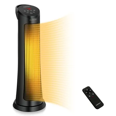 1500w Portable Electric Ptc Heater Swing Space Heater W/ 24h Timer &thermostat