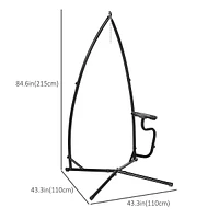 Hanging Hammock Chair Stand Metal C-stand For Hammock Chair