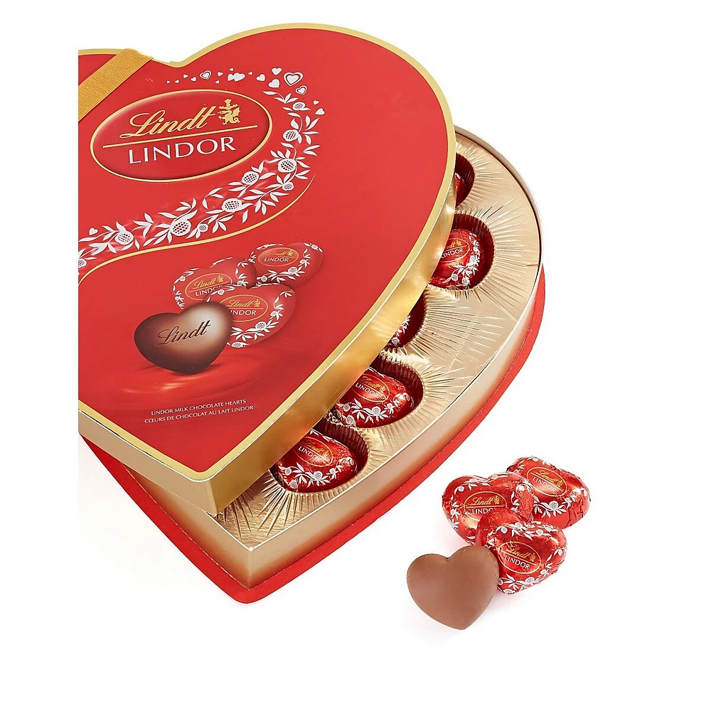 Boîte-cadeau en forme de cœur Amour avec chocolats au lait
