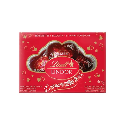 Boîte de trois cœurs en chocolat au lait