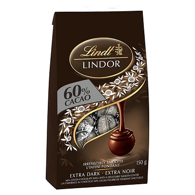 Sac de truffes au chocolat extra noir 60 % Lindor