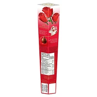 Rose à tige longue avec chocolats au lait