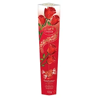 Rose à tige longue avec chocolats au lait