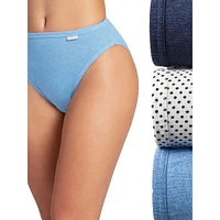 Plus 3-Pack Elance Cotton French Cut Panties