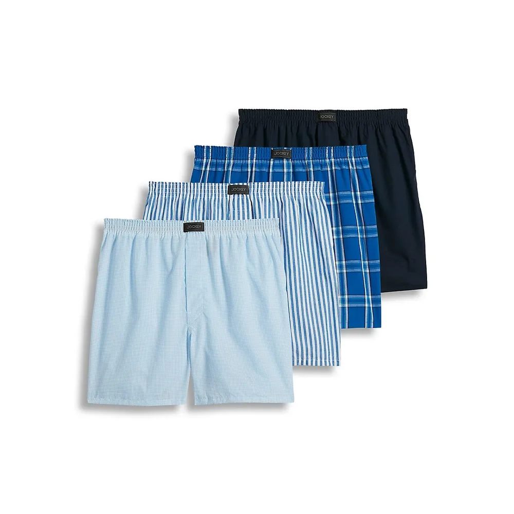 Jockey Four-Pack ActiveBlend Woven Boxers