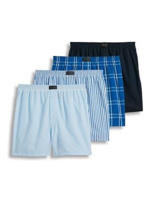 Four-Pack ActiveBlend Woven Boxers