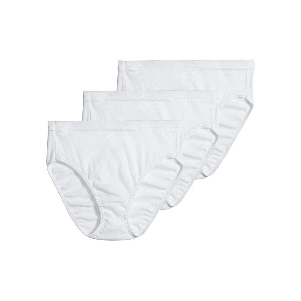 Culotte de coupe française en coton Elance Breathe, paquet trois