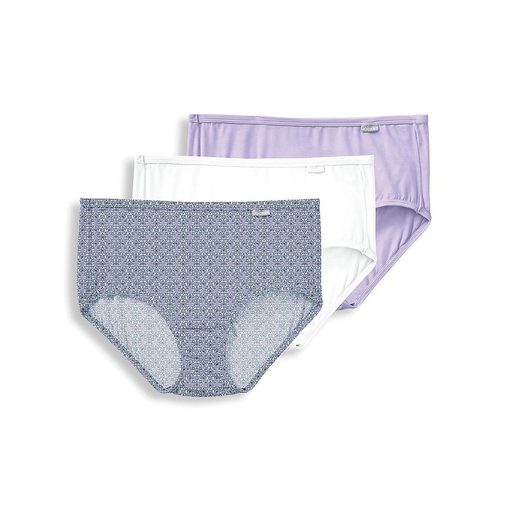 Women's Jockey Elance Breathe 3-pack Pointelle Briefs Panty Set