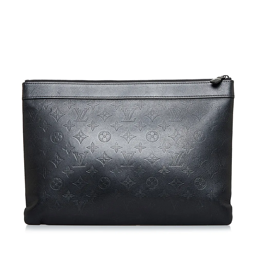 Louis Vuitton Discovery Pochette Monogram Shadow Leather GM at