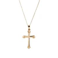 14KT Pol Tiny Cross Pendant