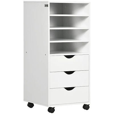 3 Drawer Filing Cabinet With 4 Open Shelves