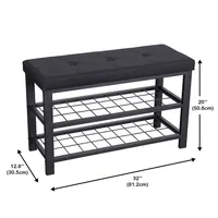 Metal Bench With Shoe Storage