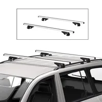 Roof Top 2 Pc Aluminum Cross Bars Lockable Adjustable Baggage Luggage Roof Rack