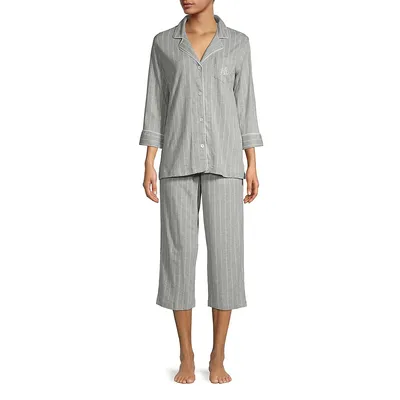 Pyjama avec capri à imprimé style cachemire
