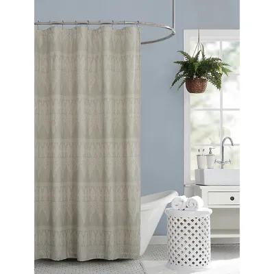 Woven Diamond Shower Curtain