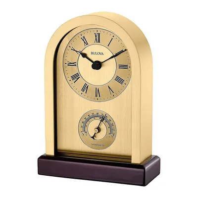 Harding Brass Finish Arch Desk Clock