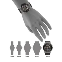 Chronograph Curv Collection Silicone and Stainless Steel Watch 98A162