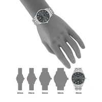 Classic Stainless Steel Analog Bracelet Watch 96B261
