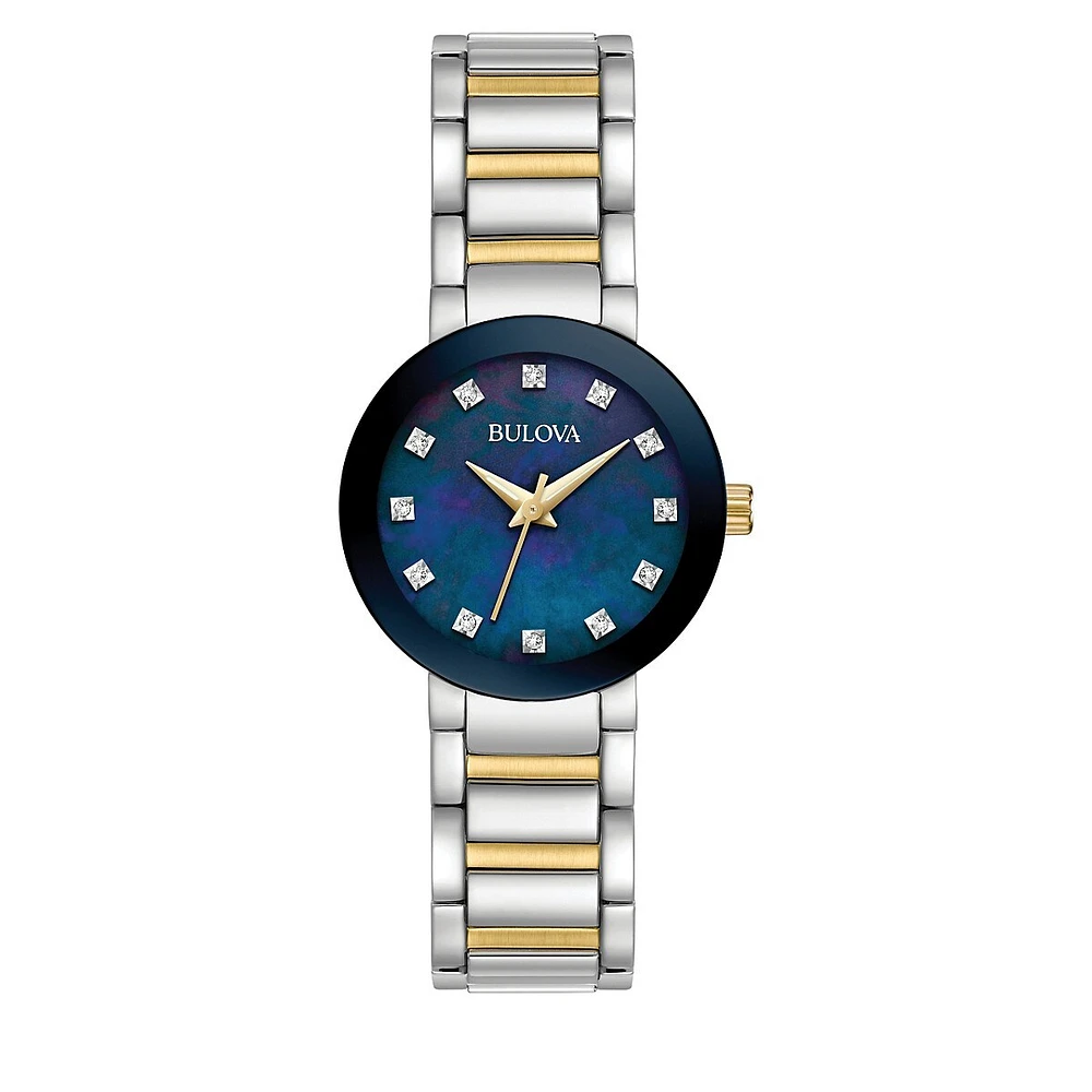 Analog Mother-of-Pearl Stainless Steel Watch 98P157