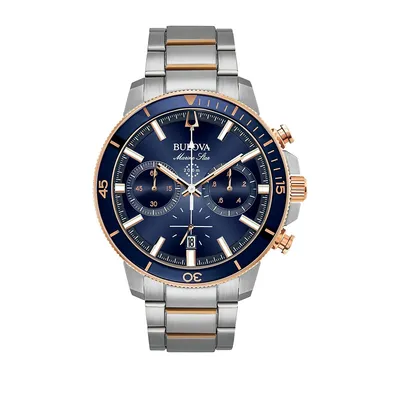 Marine Star Collection Chronograph Rose Goldtone Bracelet Watch 98B301