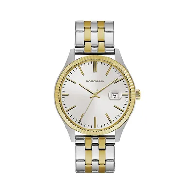 Two-Tone Stainless Steel Bracelet Watch