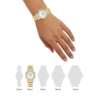 Slim Goldtone Stainless Steel Bracelet Watch 97P149