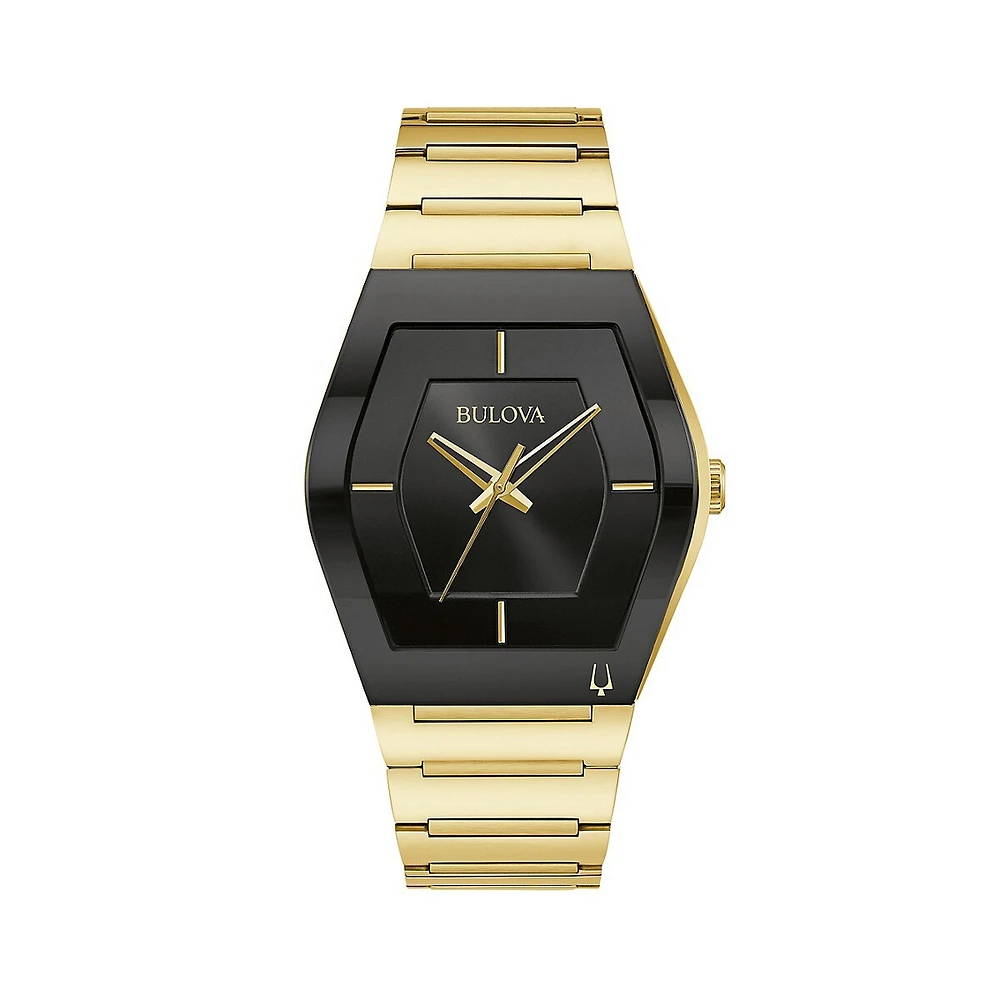 Montre-bracelet en acier inoxydable doré Gemini - 97A164