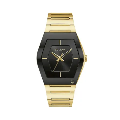 Montre-bracelet en acier inoxydable doré Gemini - 97A164