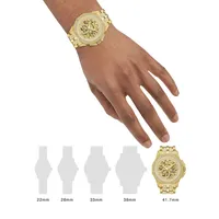 Octava Crystal Pavé Goldplated Stainless Steel & Link Bracelet Automatic Watch 98A292