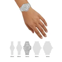 Octava Crystal Pavé Stainless Steel Bracelet Watch 96L305