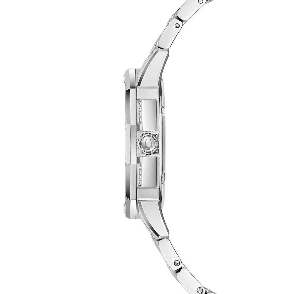 Octava Crystal Pavé Stainless Steel Bracelet Watch 96L305