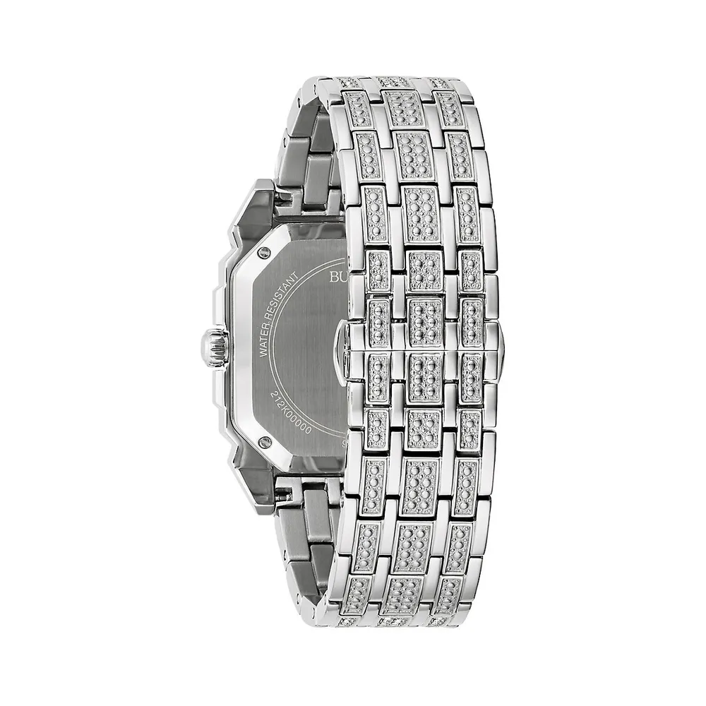 Octava Crystal Stainless Steel & Crystal Bracelet Watch 96A285